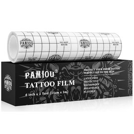 Pamiou Pamiou Tattoo Aftercare Second Skin Tattoo Cover Up Patch - 6 Inches x 2 Yards Tattoo Wrap Tattoo Supplies, Breathable, Waterproof, Transparent, Latex-Free, Protective Tape for Skin Recovery