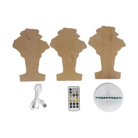 Flower 3D Night Light 16 Colors Changing Dimmable 3D Rose Table Lamp with Remote Control