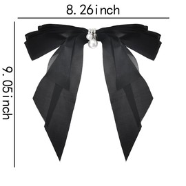 Hair Bow Clips Barrette for Women Big Ribbon Bow for Hair Accessories for Women Bowknot Hair Clip for Little Girls Hair Bows for Women Black Bow for Hair Ribbon for Girls Spring Clip Barrettes