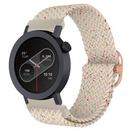 MiKoyi Strap Compatible with CMF by Nothing Watch Pro 2, Braided Nylon Sports Watch Strap, Adjustable Nylon Loop Sport Replacement Strap for CMF by Nothing Watch Pro 2, Starlight