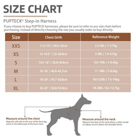 PUPTECK Adjustable Dog Harness Collar and Leash Set Step in No Pull Pet Harness for Small Medium Dogs Puppy and Cats Outdoor Walking Running, Soft Mesh Padded Reflective Vest Harnesses, Khaki S