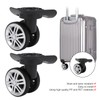 Alomejor 2pcs Replacement Swivel Wheels for Luggage, Mute Double Row