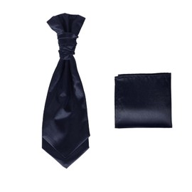 Dan Smith Pañuelo de moda preatado para hombre, tamaño de cuello ajustable de 20 pulgadas, moda Ascot, disponible, Azul medianoche-c.c.aq.m.003, Talla única