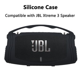 Silicone Cover Case Compatible with JBL Xtreme 3 Portable Bluetooth Speaker, Soft Skin Sleeve for JBL Xtreme 3 Bluetooth Speaker(Black Case for Xtreme 3)