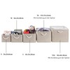 Mangata Foldable Storage Basket with Rope Handles, Fabric Storage Box