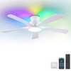 Ceiling Fans with Lights and Remote/APP Control, 52" Low Profile