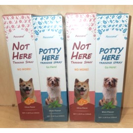 Petstoral Lot of 4 LARGE size Petstoral Dog Not Here & Here Potty Training Spray Kit Puppy
