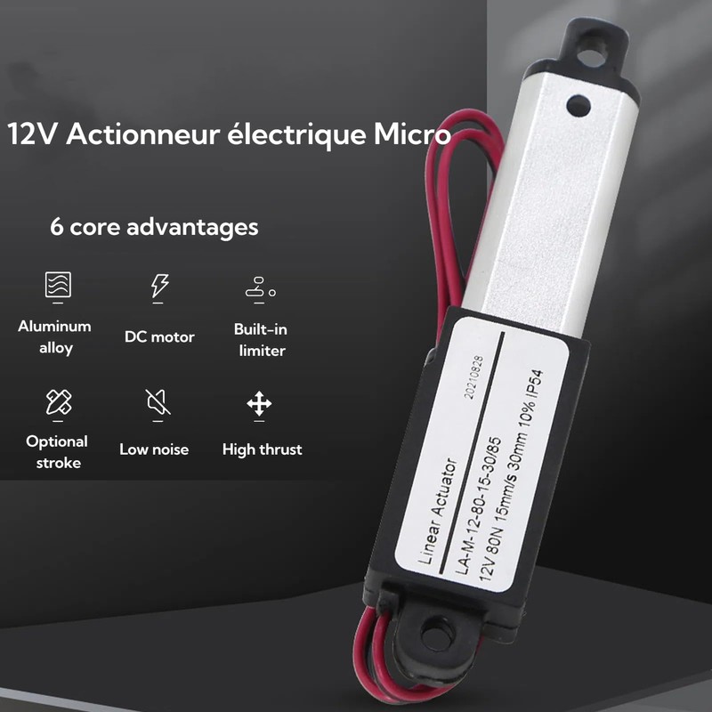 Electric Micro Linear Actuator, Aluminum ABS, Miniature DC Supply, Mini