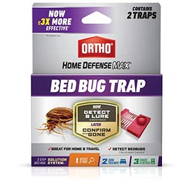 Ortho 465705 Home Defense Max Bed Bug Trap 2-Pack Use in Your House or When Traveling, Part of a 3-Step Solution System | Ortho