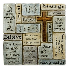 Roman Giftware Inc., Inspirational Crosswords Collection, 10.25" H Crossword Wall Plaque,Religious, Inspirational, Durable (10x1x10)