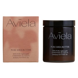 Aviela 100% Pure Shea Butter Face & Body Moisturiser | Intense Hydration & Soft Skin | Suitable for All Skin Types | Vegan & Cruelty Free | 100% Natural Skin Care, 180ml