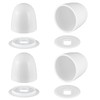4 Packs Universal Tall Toilet Bolt Caps, White Toilet Caps