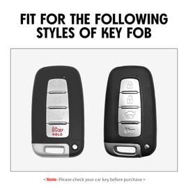 WORCAS 2 Pcs Key Fob Cover Case Compatible with KIA Borrego Forte Optima EX Turbo SX Rio Sorento EX EXV6 Luxury LXV6 Soul Compatible with SPORTAGE 3 4 Universal Button Keyless Entry Remote