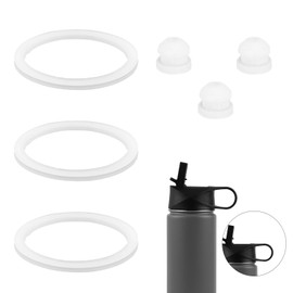 6pcs Water Bottle Gasket Replacement for DRINCO 14/18/22/32/40/64oz, Silicone Straw Lid Seal Gaskets & Vent Hole Gaskets Stainless Steel Water Bottle Sealing Ring for Drinco Straw Lids