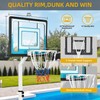 DWVO Basketball Hoop, Portable Basketball Hoop Outdoor, 4.1-5.7ft Pool Basketball