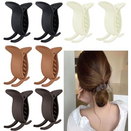 8-Piece Matte Ponytail Claw Clips - Hair Styling and Braiding Tools, Non-Slip Ponytail Shapers for Women and Girls