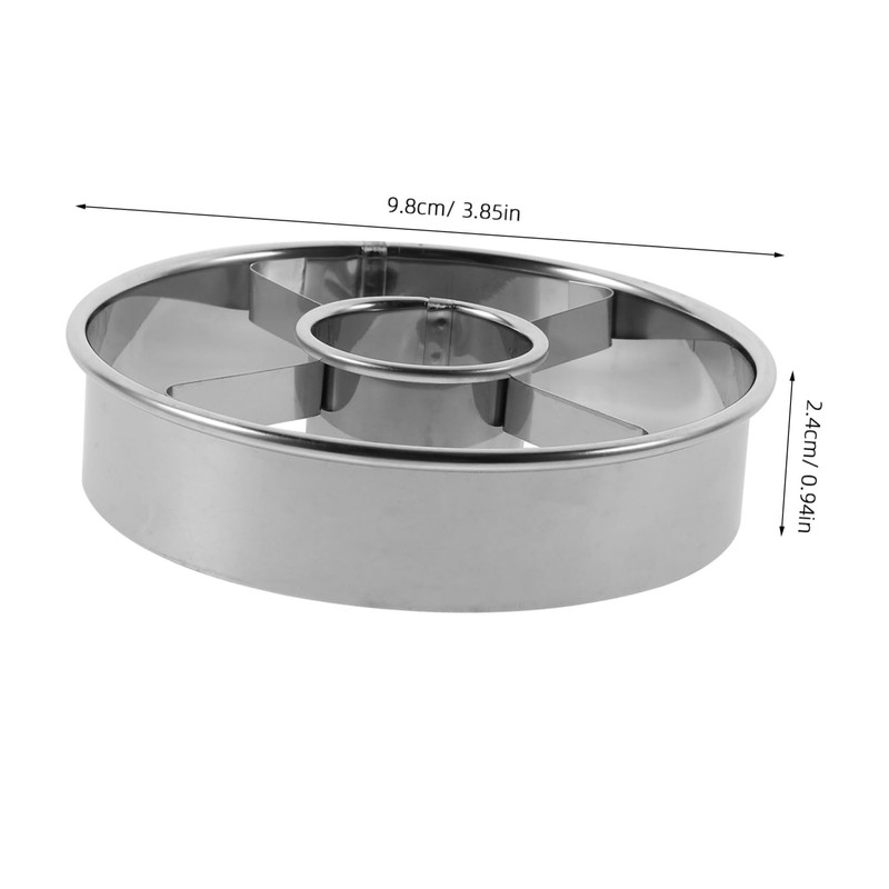 ABOOFAN Round Stainless Steel Doughnut Mold Reusable Baking Cutter for