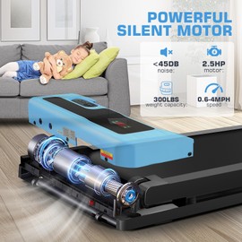 Walking Pad Treadmill, 2 in 1 Under Desk Treadmill Max 300+ lb Capacity, Running Jogging Machine with Remote Control Compact Portable Treadmills for Home Office