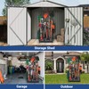 Garden Tool Organizer, Yard Tools Rack Holds 55 Long-Handled Tools/Rakes/Brooms