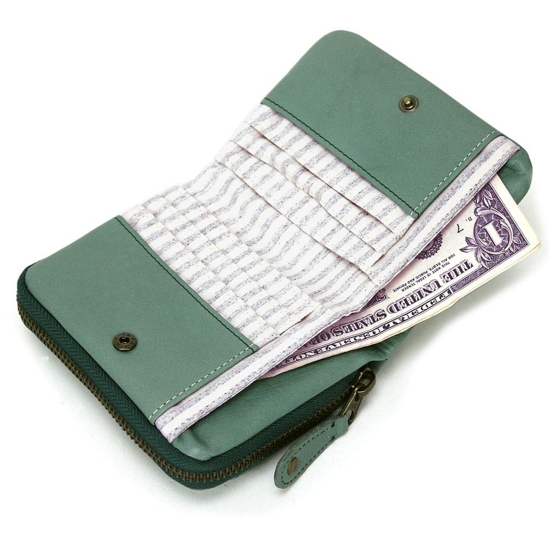 Mozu 86000 Elk Bi-fold Wallet with Coin Purse, red