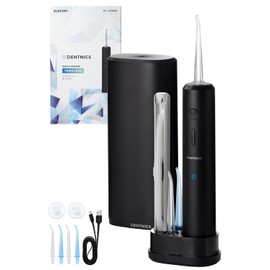 Elecom HC-JF01BK Oral Lavator, Jet Washer, Waterproof Performance, IPX7, Memory Function, 4 Modes, Portable, Compact, Wireless Charging, Storage Stand, Diameter 1.4 x Height 7.0 inches (35 mm) x