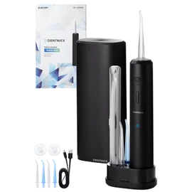 Elecom HC-JF01BK Oral Lavator, Jet Washer, Waterproof Performance, IPX7, Memory Function, 4 Modes, Portable, Compact, Wireless Charging, Storage Stand, Diameter 1.4 x Height 7.0 inches (35 mm) x