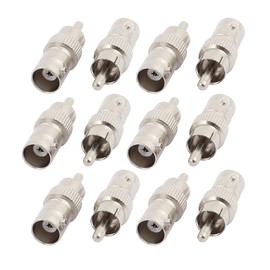 Aexit 12Pcs (Electronic security) BNC Female Jack to RCA Male F/M RF Coaxial Cable (23ry160qf234) Adapter Connectors