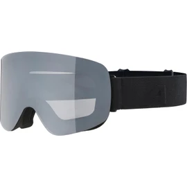 Alpina PENKEN Mirrored, Contrast-Enhancing and Polarised OTG Ski Goggles with 100% UV Protection for Adults, Matte Black, One Size