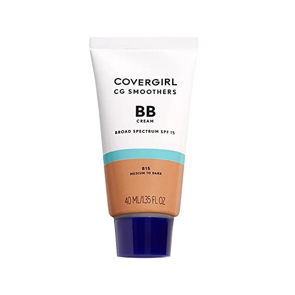 COVERGIRL Smoothers Lightweight BB Cream, Medium to Dark 815, 1.35 oz (Packaging May Vary) Lightweight Hydrating 10-In-1 Skin Enhancer with SPF 21 UV Protection