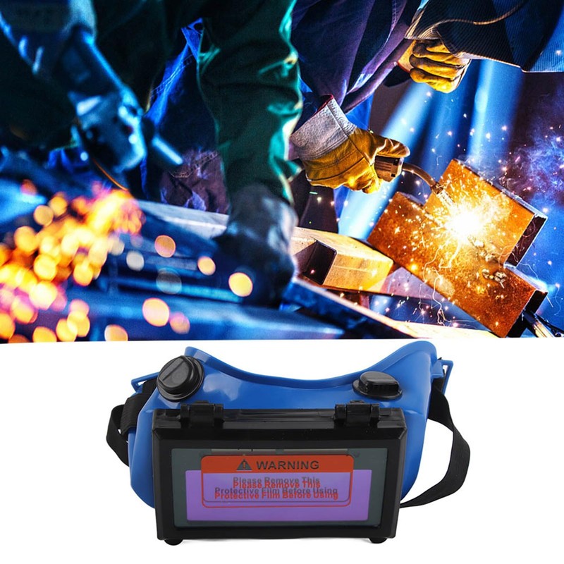 MUNEFE Welding Goggles, Welder Eye Protective Glasses, Auto Darkening Welding