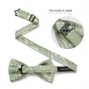 HISDERN Bow Tie with Pocket Square for Men Plain Adjustable