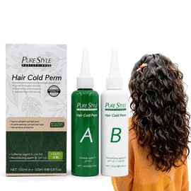 PureStyle Professional Hair Cold Perm Kit, No Heat Damage Free Cold Wave Perm for Long Lasting Salon Quality Curls, Home & Salon Use Hair Perm Liquid