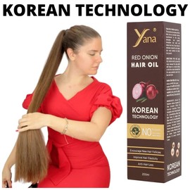 Yana Yana Red Onion Oil Repairs Damaged Hair - Makes Hair Thicker & Stronger By Korean Technology