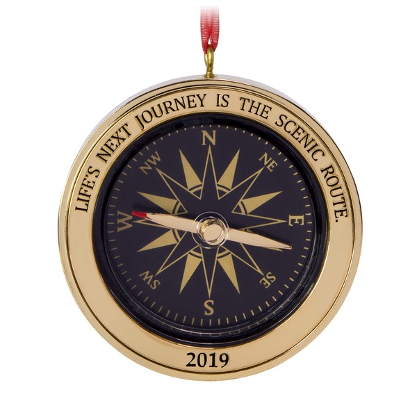 Hallmark Keepsake Christmas Ornament 2019 Year Dated Graduation Gift Life's Next Journey Compass Direction Metal