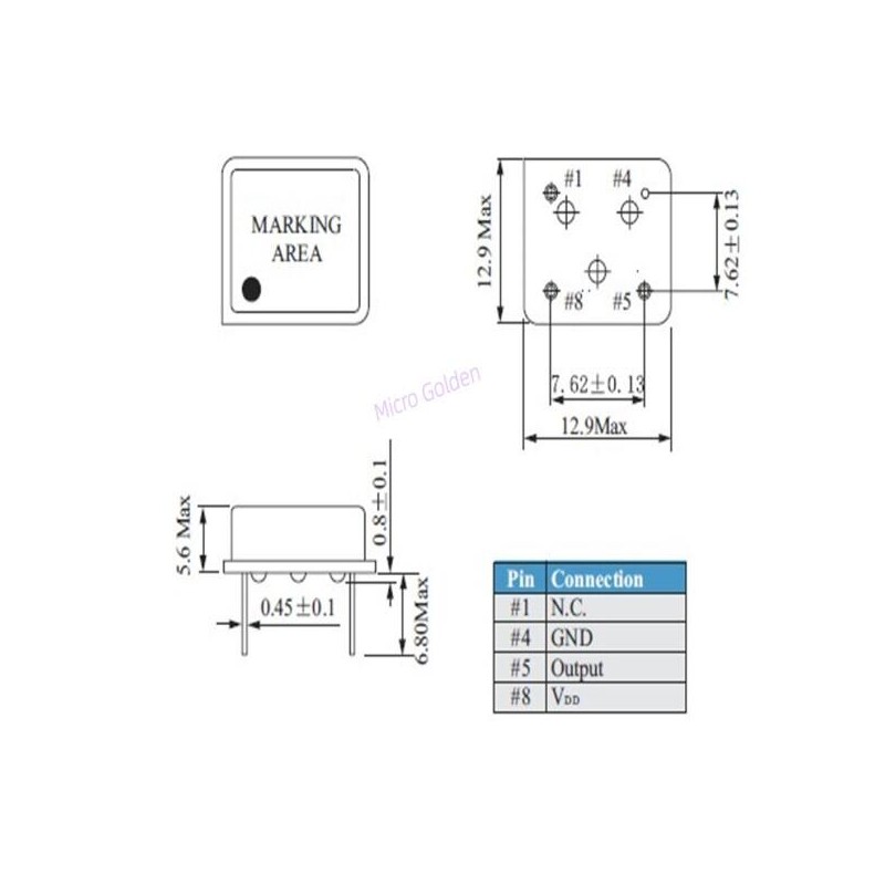 Square (5 개) Square Active Crystal OSC DIP-4PIN 1MHZ 20Mhz