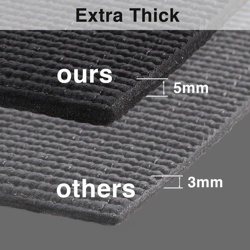 Black Shelf Drawer Liners for Toolbox: 5 MM Thick Non-Slip