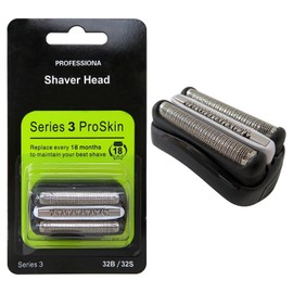 Series 3 32B Foil & Cutter Replacement Head for B-raun Series, for Models 3000s, 3010s, 3040s, 3050cc, 3070cc, 3080s, 3090cc (Black, New Packaing)