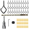 Pack of 30 Metal Screw Hooks with Fuse with Socket,
