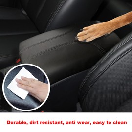 Blazeray Car Center Console Armrest Cover for Nissan Rogue 2014-2020/Nissan Rogue Sport 2017-2022 Interior Accessories Leather Elbow Arm Rest Cover Pad Protector Saver (Black Leather+Black Stitches)