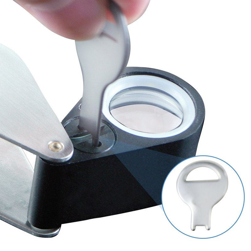 30x Magnifier Loupe Jewelry Jewelers Foldable Pocket Illuminated Magnifying Tool