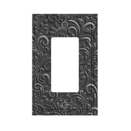 Cuitxrac Leaf 1-Gang Wall Plate Vintage Tree Carved Vine Leaves Black Light Switch Cover Decorator Rocker GFCI Switch Plates Home Decorative Office