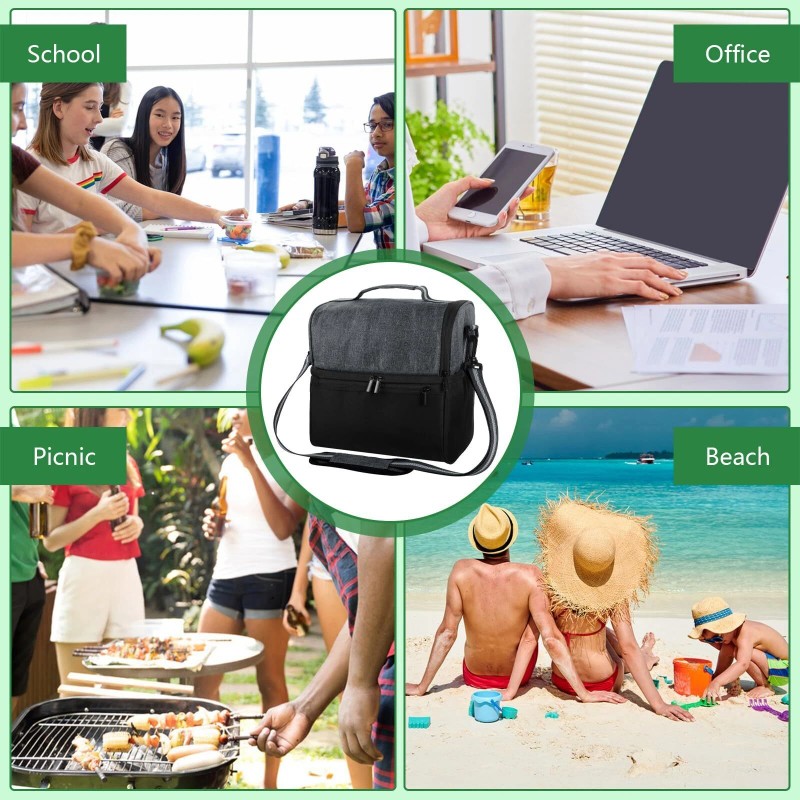 Lunch Bag for Men Women,12L Large Cooler Bag Insulated Lunch