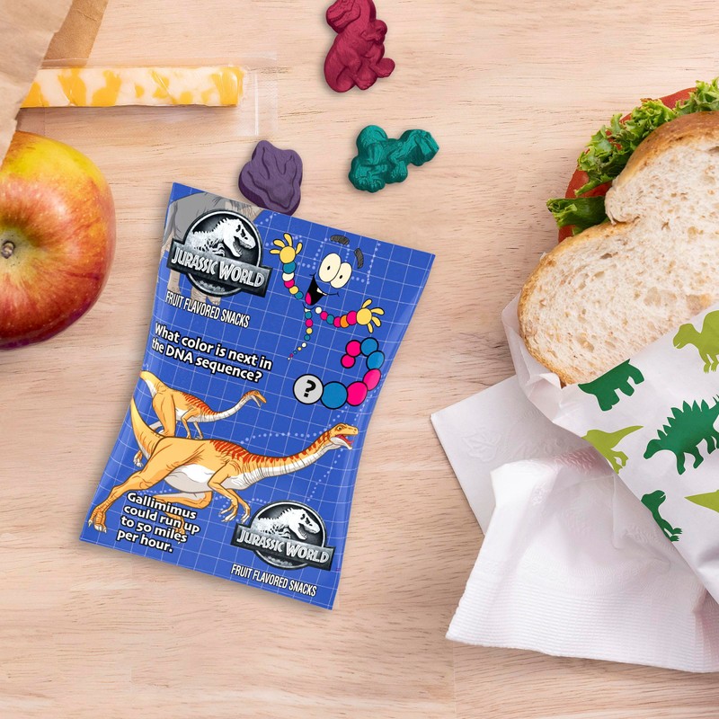 Jurassic World Fruit Flavored Snacks, Gluten Free, Kids Snacks, 10