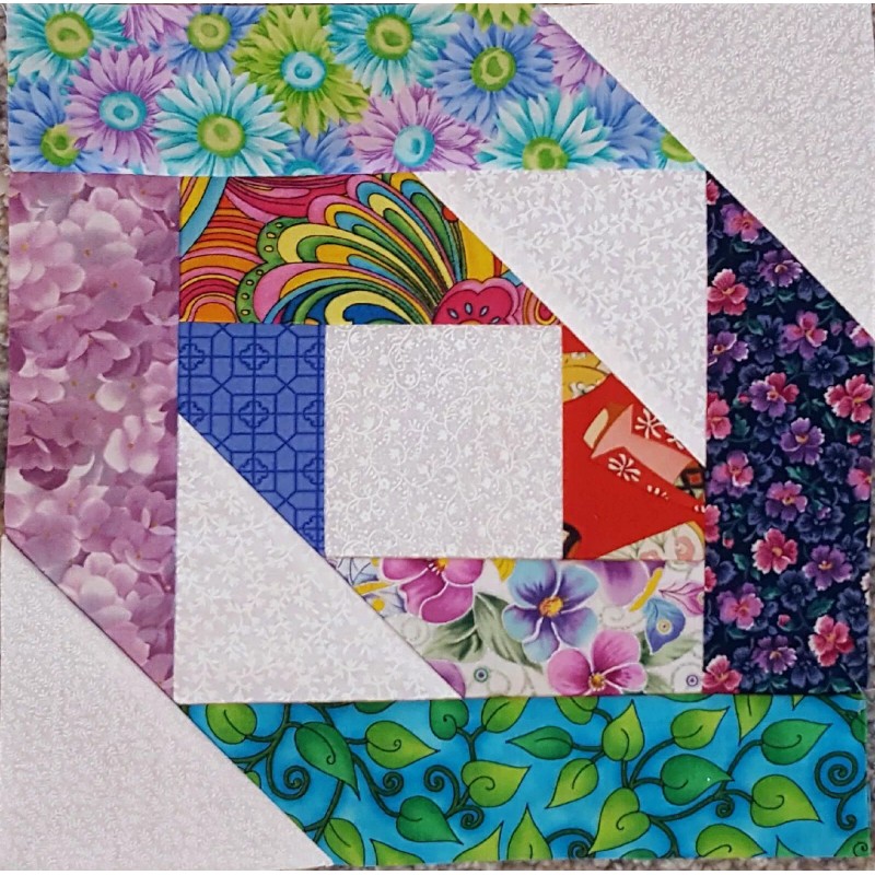 Unbranded 12 Pineapple Blossom Quilt Top Fabric Blocks Squares