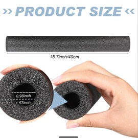 40pcs Pipe Insulation Foam Tube - 15.7inch Foam Pipe Covers - Soft Pipe Insulation Wrap for Outdoor Indoor Water Pipe Freeze Protection-（Black 1 inch ID）