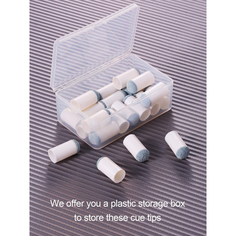 Gejoy 24 Pcs Slip on Pool Cue Tips Pool Stick