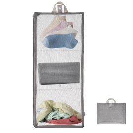 Durable Honeycomb Mesh Laundry Bag for Delicates – Zippered One-Piece Design with 3 Separate Compartments, 22" x 10"