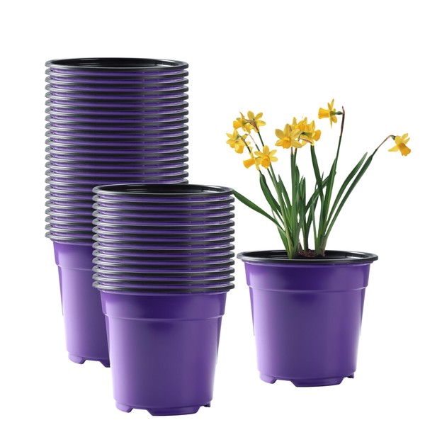 Oubest 36 Packs 4 Inch Nursery Pots for Plants with