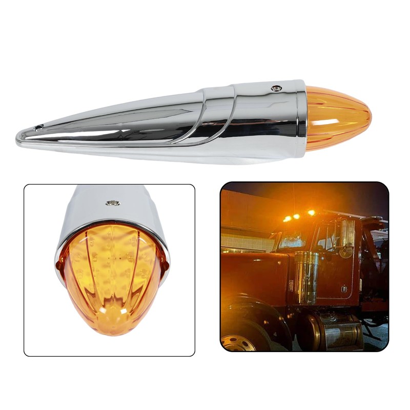 smileracing 5PCS Cab Marker Light 17 LED Amber Top Roof
