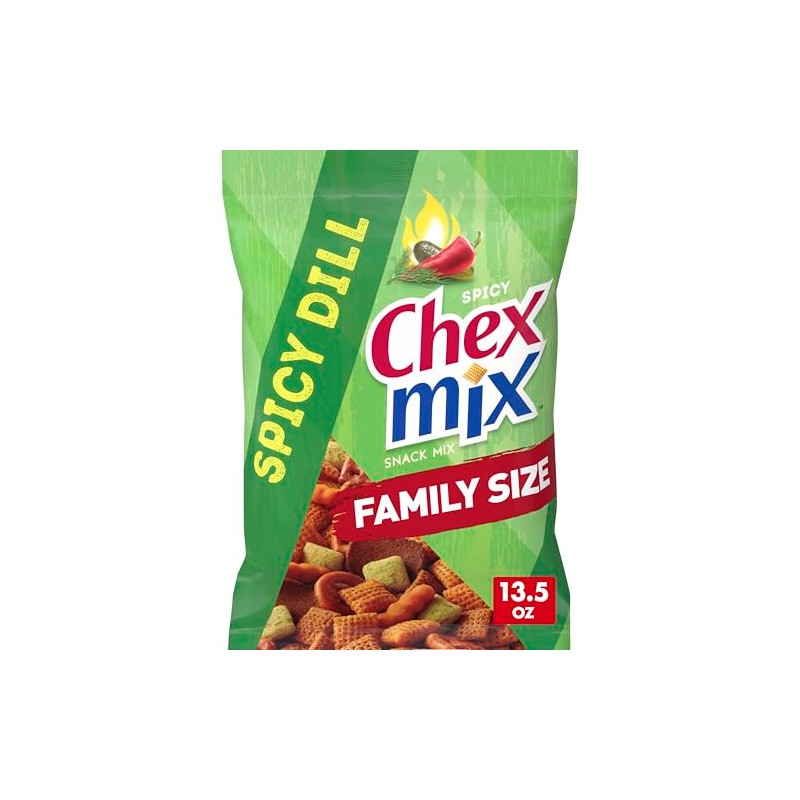 Chex Mix Spicy Dill Savory Snack Mix, Family Size Snack